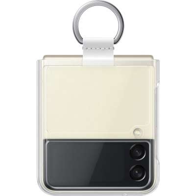 Samsung Galaxy Z Flip 3 Hoesje - Samsung Clear Cover met Ring - Transparant