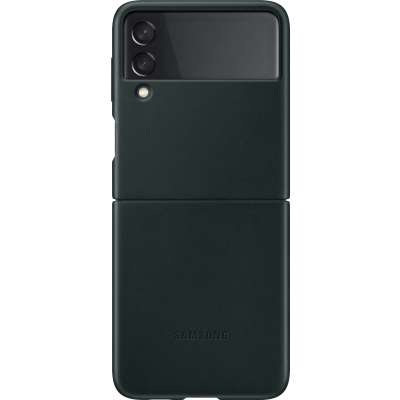 Samsung Galaxy Z Flip 3 Hoesje - Samsung Leather Cover - Groen