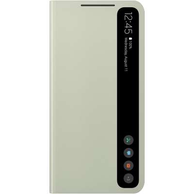 Samsung Galaxy S21 FE Hoesje - Samsung Clear View Cover - Olive Green