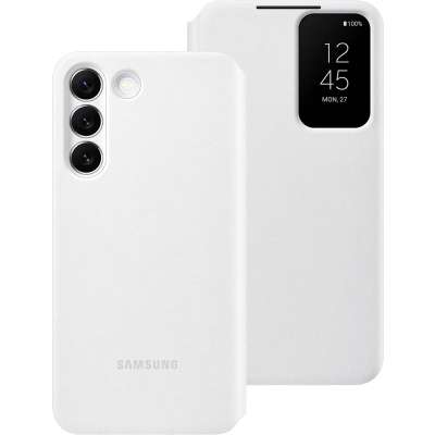 Samsung Galaxy S22 Hoesje - Samsung Clear View Cover Wit