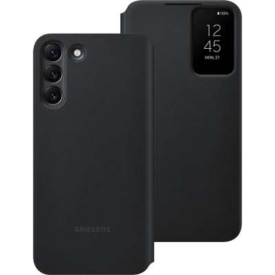 Samsung Galaxy S22+ Hoesje - Samsung Clear View Cover - Zwart