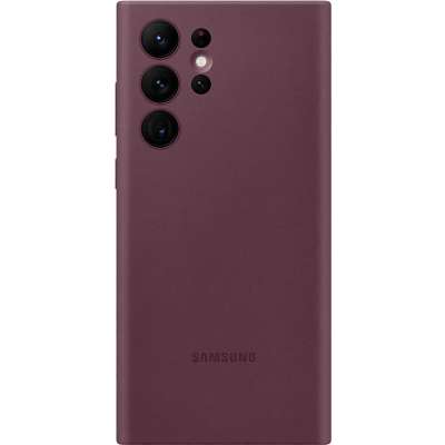 Samsung Galaxy S22 Ultra Hoesje - Samsung Silicone Cover - Burgundy