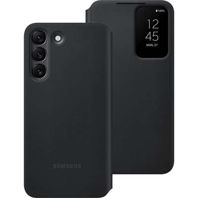 Samsung Galaxy S22 Clear View Cover - Zwart